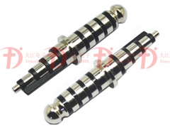 麥克風插頭-7.1mm 五極10盤43.8L鍍鎳  音頻插頭