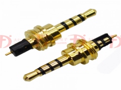 2.5四級(jí)5.0盤螺紋式23.8L鍍金耳機(jī)插頭