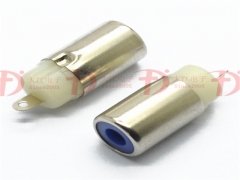 RCA母座 鍍鎳 藍色