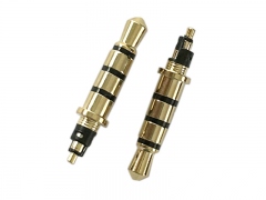 3.5四級(jí)4.5盤(pán)21.0L鍍金音頻插頭耳機(jī)插頭